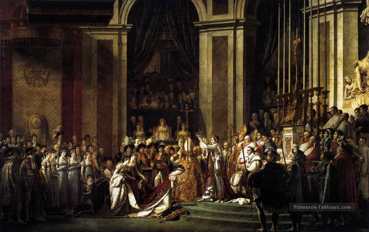 Consécration de l’empereur Napoléon I er et couronnement de l’impératrice Josephin Jacques Louis David Peintures à l'huile